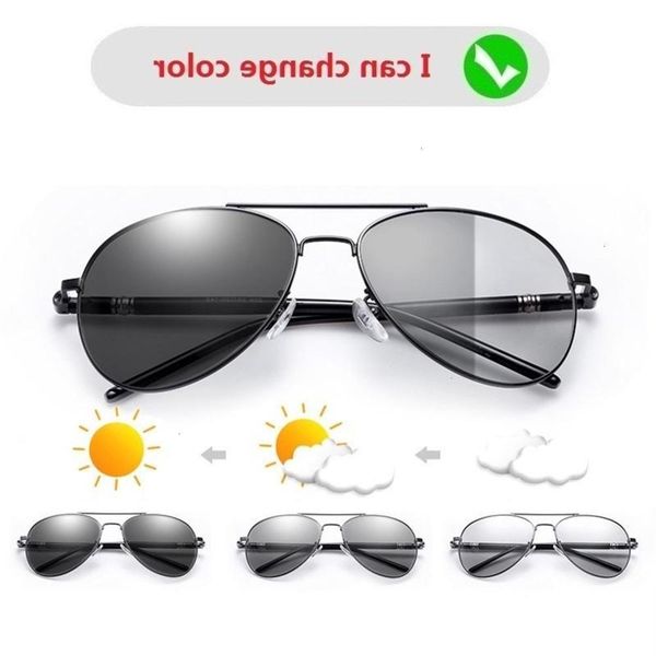 luxury men's pchromic polarized sunglasses for men women driving chameleon vintage pilot sun glasses fashing hiking goggles, Black
luxury men's pchromic polarized sunglasses for men women driving chameleon vintage pilot sun glasses fashing hiking goggles, Black