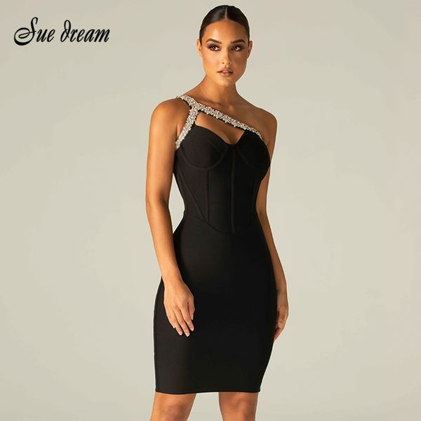 one shoulder diamond hollow bodycon bandage dress elegant crystal strap celebrity club party black vestido 210519, Black;gray
one shoulder diamond hollow bodycon bandage dress elegant crystal strap celebrity club party black vestido 210519, Black;gray