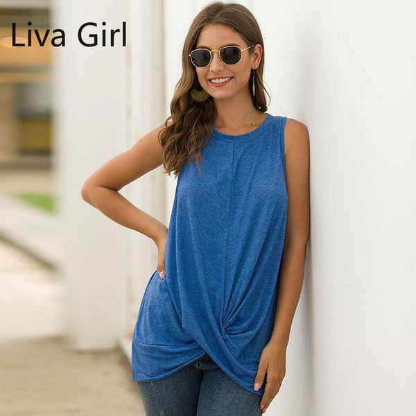 women's t-shirt summer t shirts cotton casual round collar sleeveless pleated stitched clothing women camisas mujer, White
women's t-shirt summer t shirts cotton casual round collar sleeveless pleated stitched clothing women camisas mujer, White