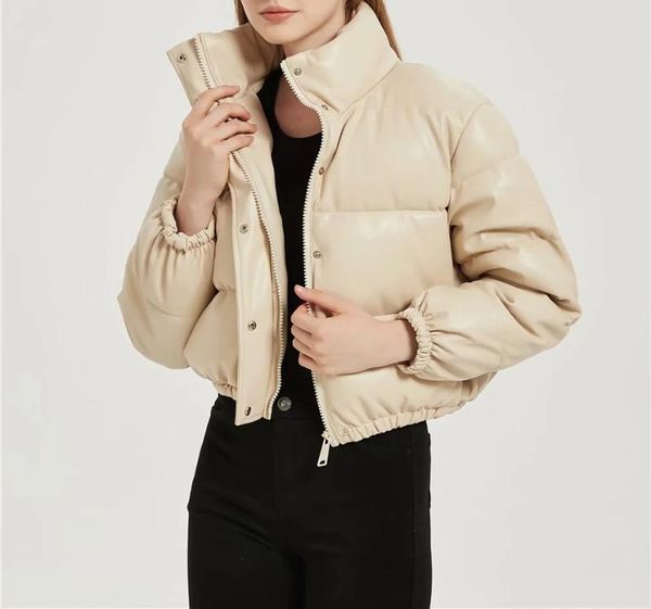 women's down & parkas women jacket 2021 winter beige faux leather large zipper long sleeve comfortable thick warm coat, Black
women's down & parkas women jacket 2021 winter beige faux leather large zipper long sleeve comfortable thick warm coat, Black