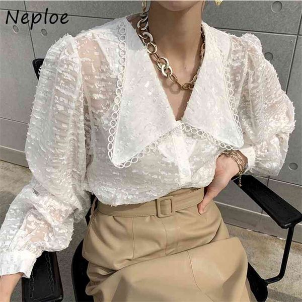 elegant lace hook flower ol solid blouse women turn down collar puff long sleeve blusas spring loose shirt femme 210422, White
elegant lace hook flower ol solid blouse women turn down collar puff long sleeve blusas spring loose shirt femme 210422, White