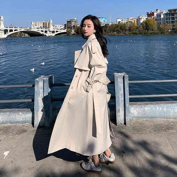beige windbreaker women's middle long style new korean version in spring and autumn 2021 loose temperament tall knee coat, Black
beige windbreaker women's middle long style new korean version in spring and autumn 2021 loose temperament tall knee coat, Black