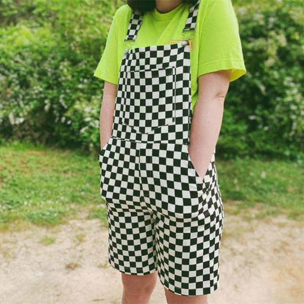 jumpsuits 2021 women men overalls casual checkerboard plaid jumpsuit shorts off the shoulder black white women's & rompers
jumpsuits 2021 women men overalls casual checkerboard plaid jumpsuit shorts off the shoulder black white women's & rompers
