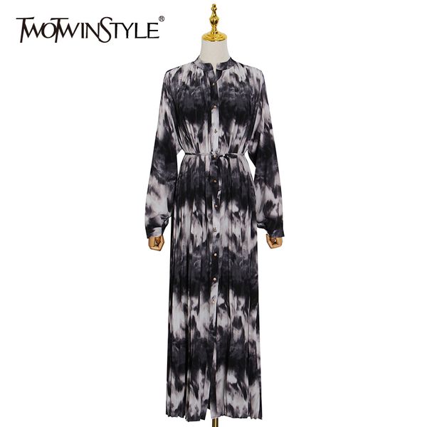 vintage hit color dress for women stand collar long sleeve high waist print spring midi dresses female fashion 210423, Black;gray
vintage hit color dress for women stand collar long sleeve high waist print spring midi dresses female fashion 210423, Black;gray
