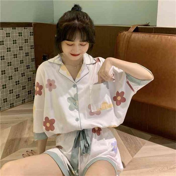 pajama sets women summer ins korean lovely floral printed half sleeve girls homewear loose daily sweet fashion ladies sleepwear, Black;red
pajama sets women summer ins korean lovely floral printed half sleeve girls homewear loose daily sweet fashion ladies sleepwear, Black;red