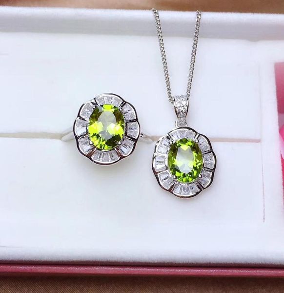 fashion round sun flower natural green peridot ring pendant olivine jewelry set 925 silver women party gift bracelet, earrings & necklace, Black
fashion round sun flower natural green peridot ring pendant olivine jewelry set 925 silver women party gift bracelet, earrings & necklace, Black