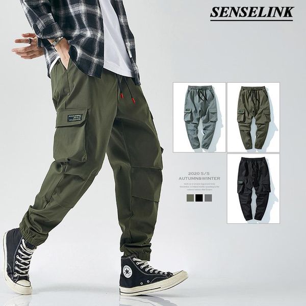men casual cargo pants japanese style loose straight harem multi-pocket big size m-8xl elastic waist men's, Black
men casual cargo pants japanese style loose straight harem multi-pocket big size m-8xl elastic waist men's, Black