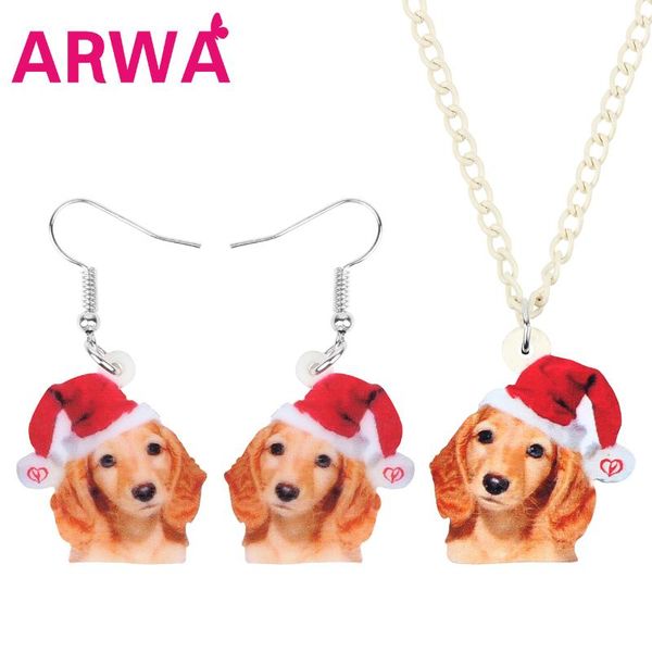 earrings & necklace arwa acrylic christmas hat dachshund dog jewelry sets animal for women girls teen kid gift accessories, Silver
earrings & necklace arwa acrylic christmas hat dachshund dog jewelry sets animal for women girls teen kid gift accessories, Silver