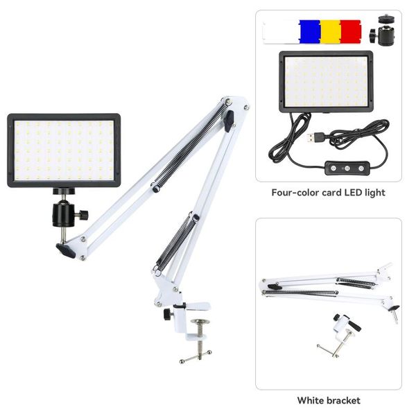 flash heads led video light 5600k dimmable mini four-color card panel pography lamp cantilever bracket for po youtube live streaming
flash heads led video light 5600k dimmable mini four-color card panel pography lamp cantilever bracket for po youtube live streaming
