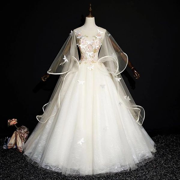 other wedding dresses fashion flowers colorful dress lace appliques sweet o-neck with sleeve bridal champagne gown made color, White
other wedding dresses fashion flowers colorful dress lace appliques sweet o-neck with sleeve bridal champagne gown made color, White