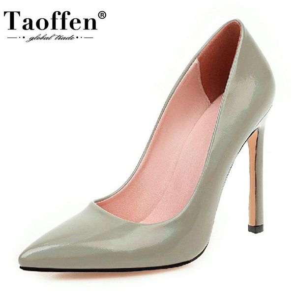 dress shoes taoffen spring simple pointed toe women pumps patent leather solid color supper high heel shallow size 34-43, Black
dress shoes taoffen spring simple pointed toe women pumps patent leather solid color supper high heel shallow size 34-43, Black