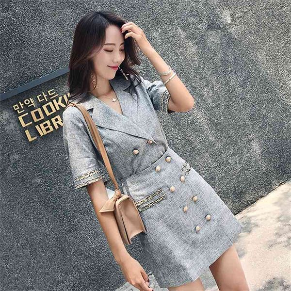 summer office lady grey suit jacket double breasted notched collar blazer coat +high waist a-line skirt two piece women set 210416, White
summer office lady grey suit jacket double breasted notched collar blazer coat +high waist a-line skirt two piece women set 210416, White