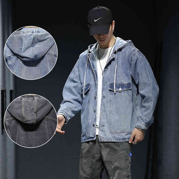 men's jackets denim 2022 autumn korean fashion youth leisure loose hooded, Black;brown
men's jackets denim 2022 autumn korean fashion youth leisure loose hooded, Black;brown