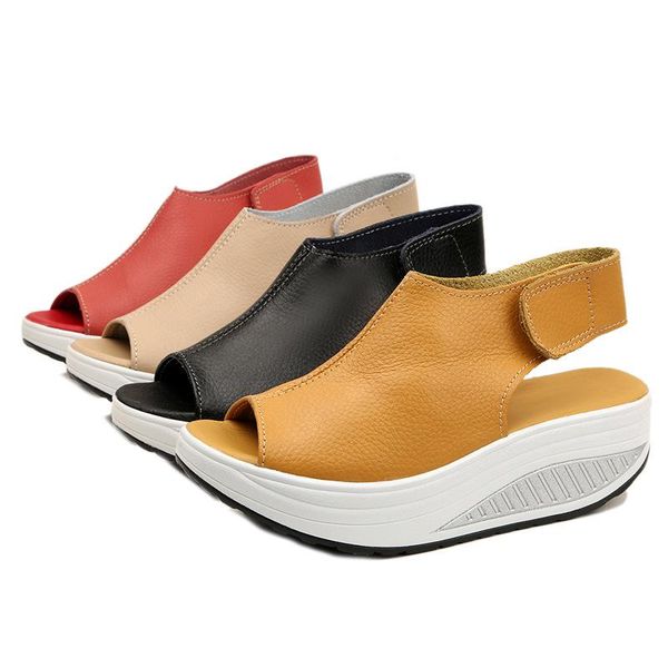 sandals summer ladies slippers thick-soled wedge shoes waterproof platform fish mouth sponge cake large, Black
sandals summer ladies slippers thick-soled wedge shoes waterproof platform fish mouth sponge cake large, Black