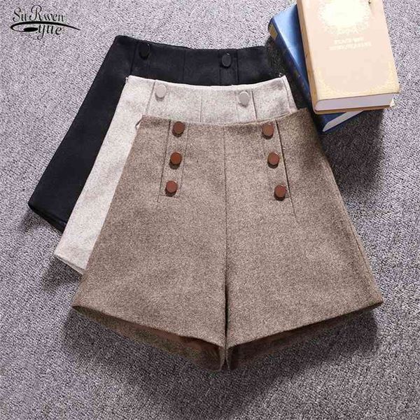short mujer korean wool s women winter loose wide leg s feminino autumn zipper pocket buttons chic 7435 210421, White;black
short mujer korean wool s women winter loose wide leg s feminino autumn zipper pocket buttons chic 7435 210421, White;black