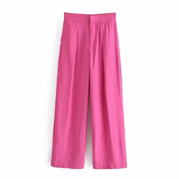 traf women fashion solid color casual loose wide leg pants vintage side pockets female trousers streetwear 211007, Black;white
traf women fashion solid color casual loose wide leg pants vintage side pockets female trousers streetwear 211007, Black;white