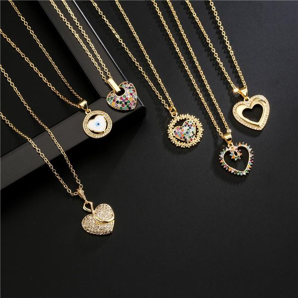 pendant necklaces wish card copper zircon necklace love turkey eye charm fashion party jewelry gift women's for friends choker one piec, Silver
pendant necklaces wish card copper zircon necklace love turkey eye charm fashion party jewelry gift women's for friends choker one piec, Silver