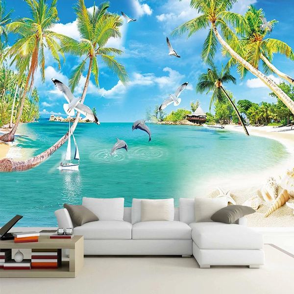 custom 3d po wallpaper blue sky white clouds beach coconut tree sea view wall painting living room sofa mural papel de parede wallpapers
custom 3d po wallpaper blue sky white clouds beach coconut tree sea view wall painting living room sofa mural papel de parede wallpapers