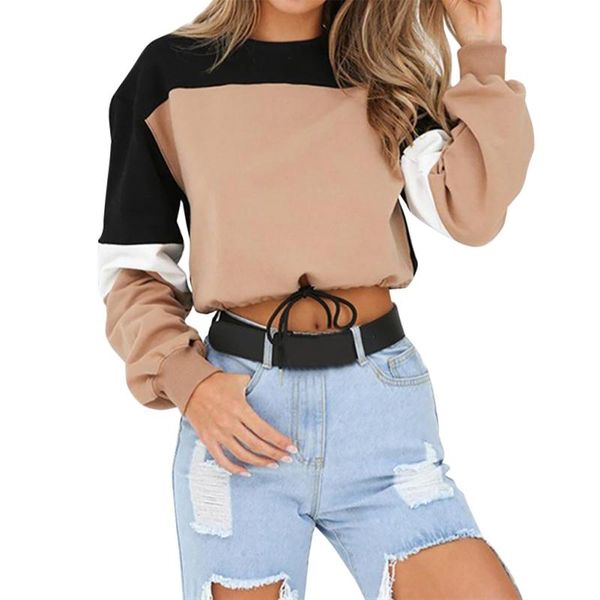 women's hoodies & sweatshirts women autumn causal pullovers harajuku fashion color block sweatshirt o-neck long sleeve ladies crop top, Black
women's hoodies & sweatshirts women autumn causal pullovers harajuku fashion color block sweatshirt o-neck long sleeve ladies crop top, Black