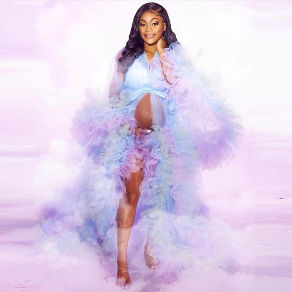 casual dresses colorful ruffles tulle robes women maternity dress po shoot chic puffy sleeves robe pography, Black;gray
casual dresses colorful ruffles tulle robes women maternity dress po shoot chic puffy sleeves robe pography, Black;gray