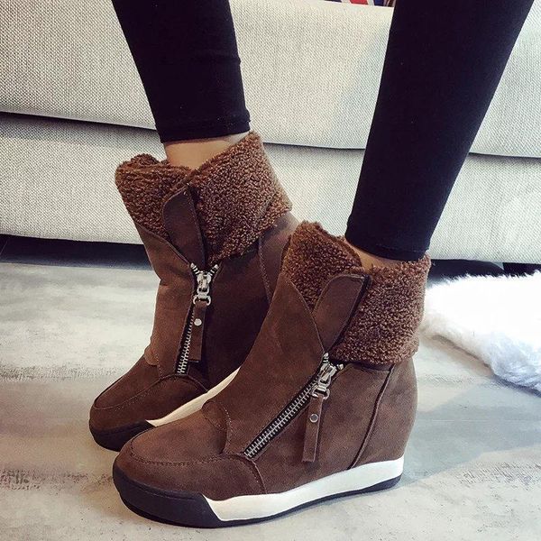 swyivy nubuck solid booties plush wedge woman winter casual warm zip snow ankle boots for women shoes 40 jnob, Black
swyivy nubuck solid booties plush wedge woman winter casual warm zip snow ankle boots for women shoes 40 jnob, Black