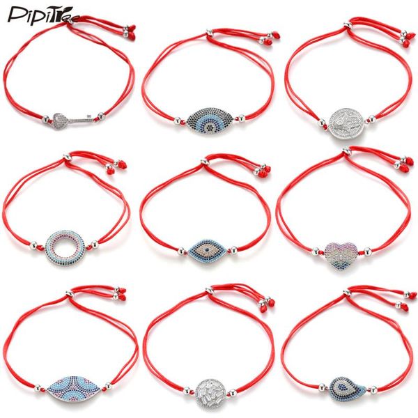 charm bracelets pipitree copper cubic zirconia evil eye bracelet trendy jewelry pulsera lucky red rope chain round cz for women, Golden;silver
charm bracelets pipitree copper cubic zirconia evil eye bracelet trendy jewelry pulsera lucky red rope chain round cz for women, Golden;silver