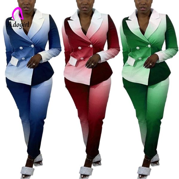 women's two piece pants changing color women 2 set 2021 autumn blazer + straight matching suit elegant night party office lady, White
women's two piece pants changing color women 2 set 2021 autumn blazer + straight matching suit elegant night party office lady, White
