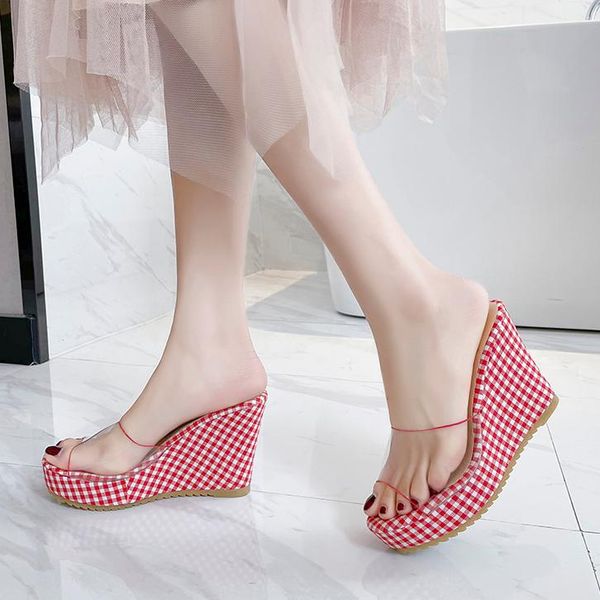 summer shoes fashion transparent thick platform slope with waterproof wedge female sandals ladies slipper slippers, Black
summer shoes fashion transparent thick platform slope with waterproof wedge female sandals ladies slipper slippers, Black