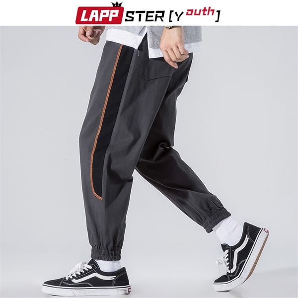 men side striped cargo pants joggers mens korean harem male vintage casual sweatpants plus size 210420, Black
men side striped cargo pants joggers mens korean harem male vintage casual sweatpants plus size 210420, Black