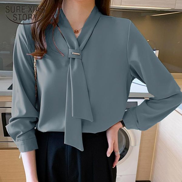 women's blouses & shirts office long sleeve solid women with tie 2021 fashion chiffon blouse and v neck loose female clothing 13022, White
women's blouses & shirts office long sleeve solid women with tie 2021 fashion chiffon blouse and v neck loose female clothing 13022, White