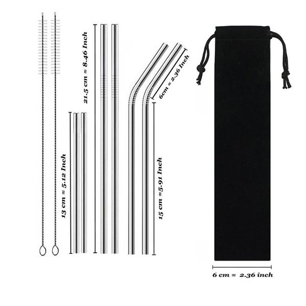 drinking straws 8pcs reusable straw 304 stainless steel metal with cleaner brush wholesale
drinking straws 8pcs reusable straw 304 stainless steel metal with cleaner brush wholesale
