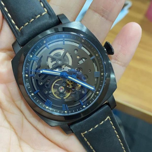 fashion skeleton automatic mechanical men's watch ty2809 movement genuine leather sport men watches business luminous handclock wristwa, Slivery;brown
fashion skeleton automatic mechanical men's watch ty2809 movement genuine leather sport men watches business luminous handclock wristwa, Slivery;brown