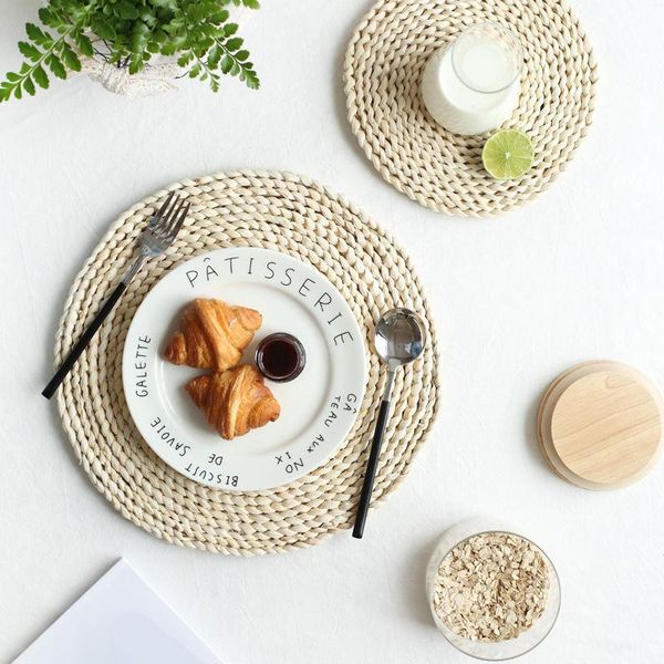 mats & pads 1pc round placemats woven table for dining water hyacinth heat-resistant non-slip handmade placemat
mats & pads 1pc round placemats woven table for dining water hyacinth heat-resistant non-slip handmade placemat