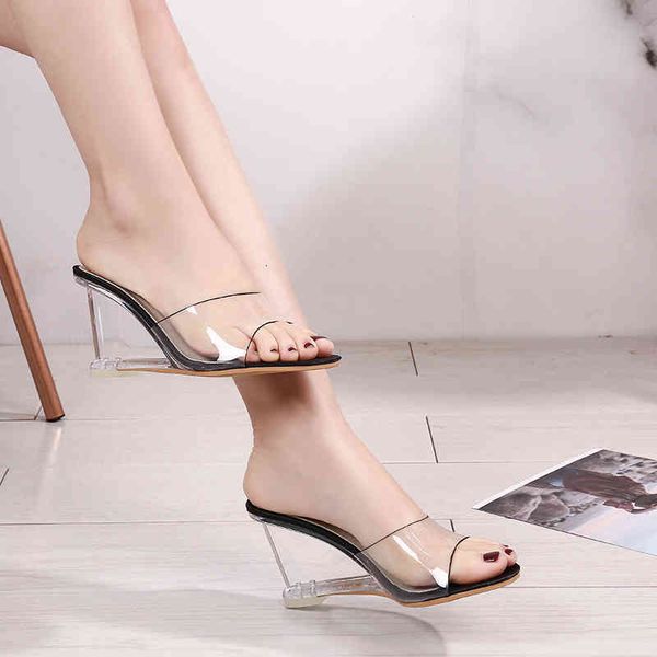 sandals sandalias tacn alto transparentes mujer, cuas transparentes, de pvc, para verano, Black
sandals sandalias tacn alto transparentes mujer, cuas transparentes, de pvc, para verano, Black
