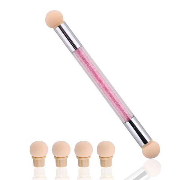 nail brushes art gel polish color gradient brush with 4 replace sponge heads glitter powder dotting pen, Yellow
nail brushes art gel polish color gradient brush with 4 replace sponge heads glitter powder dotting pen, Yellow