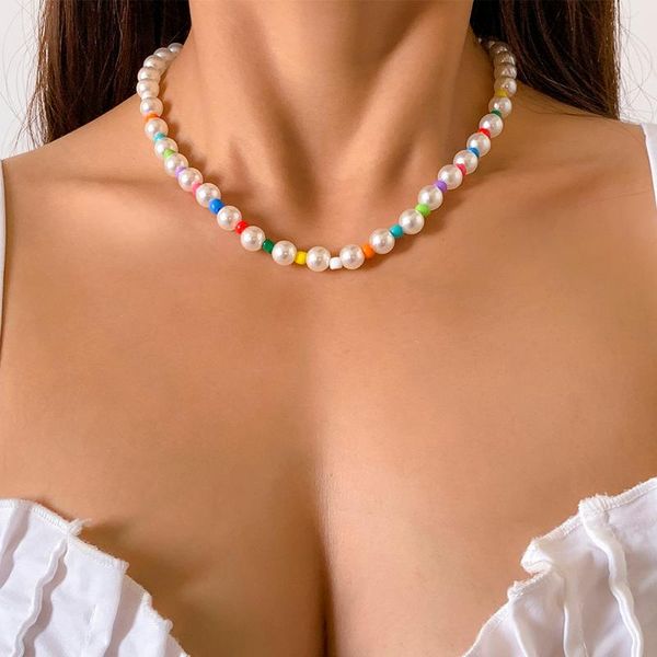 chokers lacteo y2k rainbow color acrylic imitation pearls asymmetric choker necklace 2021 fashion trendy clavicle chain, Golden;silver
chokers lacteo y2k rainbow color acrylic imitation pearls asymmetric choker necklace 2021 fashion trendy clavicle chain, Golden;silver