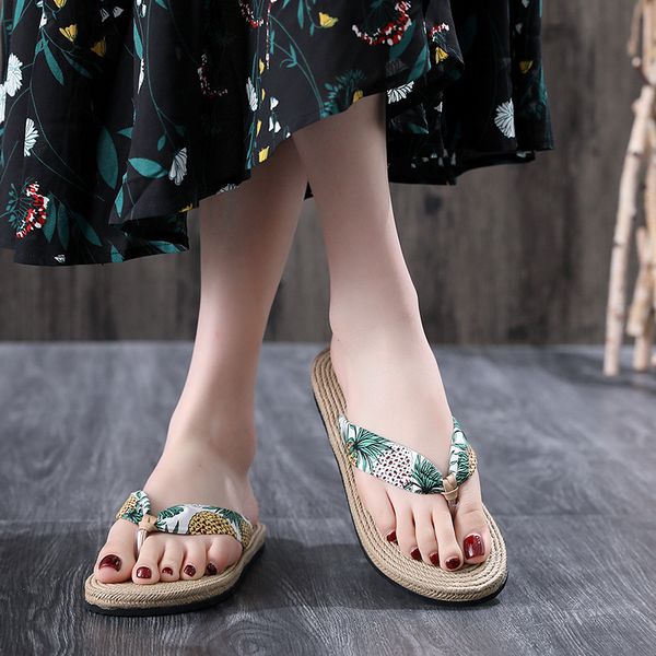 women slippers straw travel women's sandals han chao wear flip-flops sand flat heel flip flops s0w8, Black
women slippers straw travel women's sandals han chao wear flip-flops sand flat heel flip flops s0w8, Black