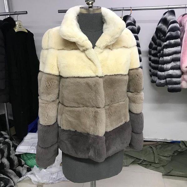 women's fur & faux 100% real rex coat jacket winter warm fashion outerwear female high-quality 2021 -style, Black
women's fur & faux 100% real rex coat jacket winter warm fashion outerwear female high-quality 2021 -style, Black