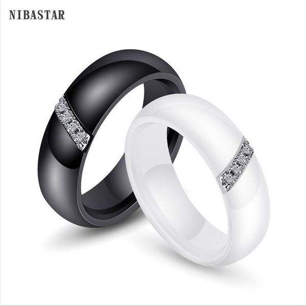 wedding rings nibastar fashion 6mm black white ceramic ring for women inlaid stone crystal comfort engagement brand jewelry, Slivery;golden
wedding rings nibastar fashion 6mm black white ceramic ring for women inlaid stone crystal comfort engagement brand jewelry, Slivery;golden