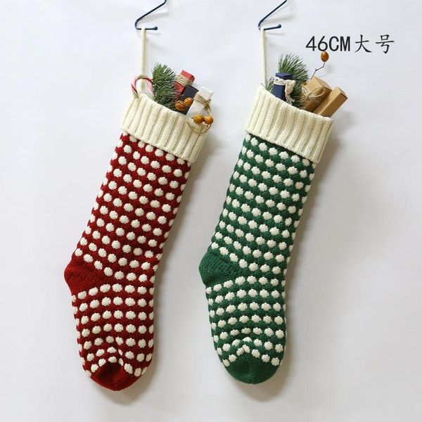 christmas decorations large 46cm knitted woolen ornaments gift bag decoration pendant candy polka dot stocking set
christmas decorations large 46cm knitted woolen ornaments gift bag decoration pendant candy polka dot stocking set