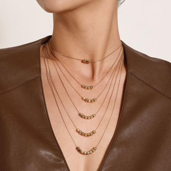 pendant necklaces vintage multi-layer square shape beads necklace for women punk personality statement short choker chain jewelry, Silver
pendant necklaces vintage multi-layer square shape beads necklace for women punk personality statement short choker chain jewelry, Silver