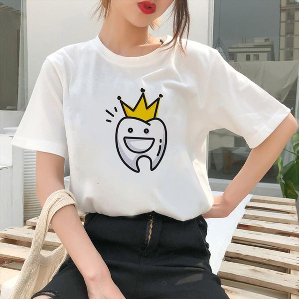 teeth series and women healthy men little graphic print clothing simplicity spring korean oversize, White;black
teeth series and women healthy men little graphic print clothing simplicity spring korean oversize, White;black