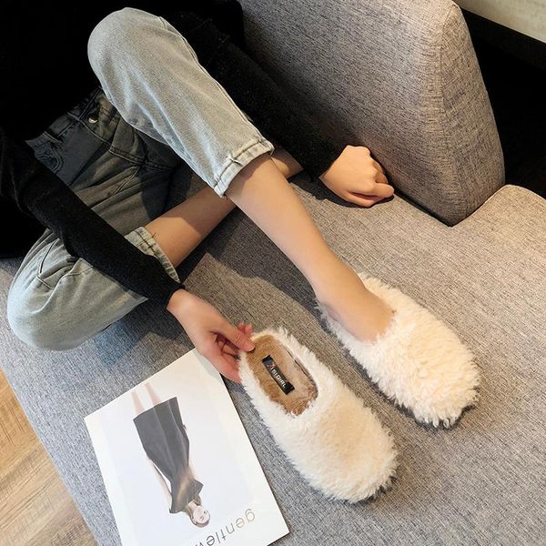 slippers autumn and winter fashion plush shoes flat bottom velvet warm wool half, Black
slippers autumn and winter fashion plush shoes flat bottom velvet warm wool half, Black