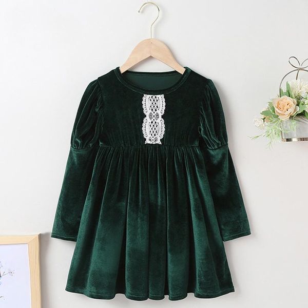 girl's dresses girls long sleeve dress spring autumn golden velvet lace patchwork princess party toddler kids clothes, Red;yellow
girl's dresses girls long sleeve dress spring autumn golden velvet lace patchwork princess party toddler kids clothes, Red;yellow
