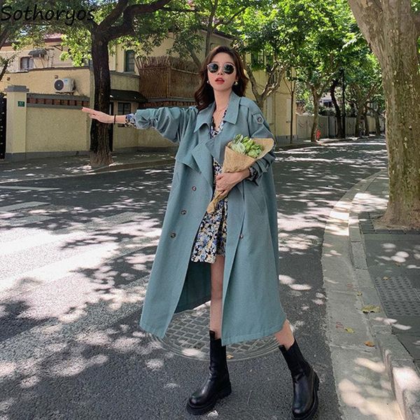 women's trench coats women elegant double breasted spring all-match korean style adjustable waist solid fashion chic daily, Tan;black
women's trench coats women elegant double breasted spring all-match korean style adjustable waist solid fashion chic daily, Tan;black