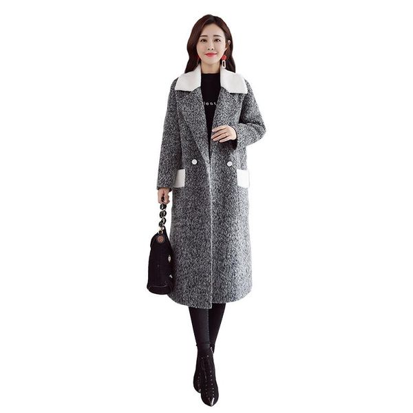 women's wool & blends 2021 high-end jacket women winter woolen coat long suit collar single-breasted slim coats ladies wild overcoat a3, Black
women's wool & blends 2021 high-end jacket women winter woolen coat long suit collar single-breasted slim coats ladies wild overcoat a3, Black