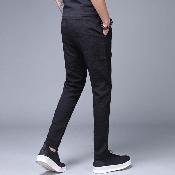 men's pants ice silk casual summer thin fat loose straight-leg sports pleated men for, Black
men's pants ice silk casual summer thin fat loose straight-leg sports pleated men for, Black