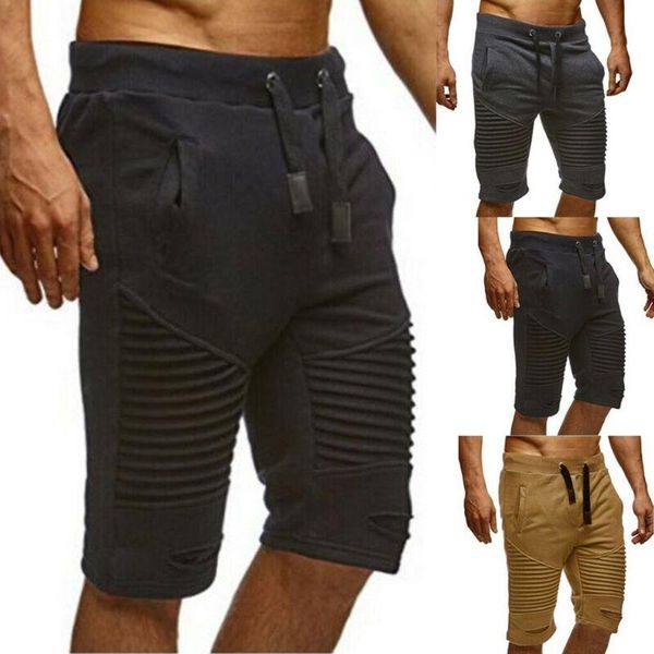 fashion men's cotton pleated basketball shorts sport gym training casual solid color workout jogging, White;black
fashion men's cotton pleated basketball shorts sport gym training casual solid color workout jogging, White;black