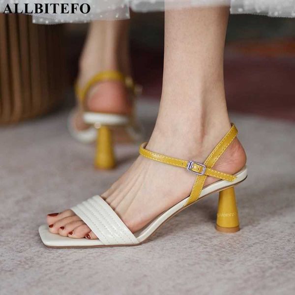 allbitefo thin heel square toe genuine leather summer women heels sandals street fashion girls shoes sandals for girls sandalias 210611, Black
allbitefo thin heel square toe genuine leather summer women heels sandals street fashion girls shoes sandals for girls sandalias 210611, Black
