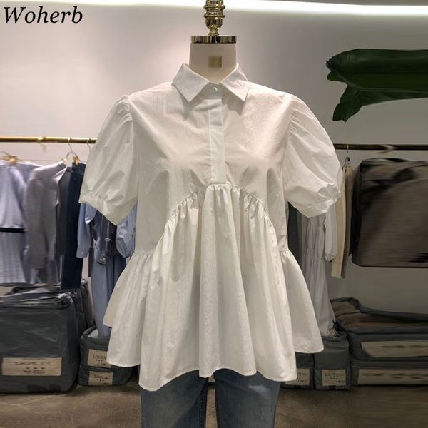 camisas mujer loose white blouses women summer new chic blusas female o-neck puff sleeve pleated white blouse 95382 210417
camisas mujer loose white blouses women summer new chic blusas female o-neck puff sleeve pleated white blouse 95382 210417